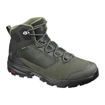 Salomon OUTward GTX - Tmavo Olivovo Zelene Turistické Topánky Panske, SALO072